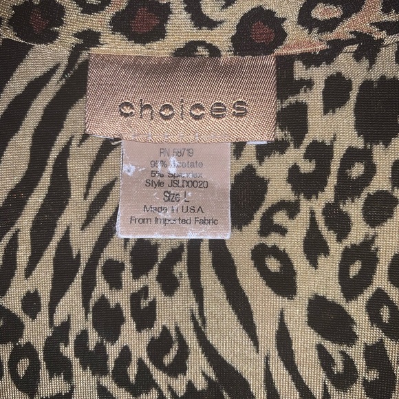 Choices Animal Print Dress, Size Large - Picture 2 of 3